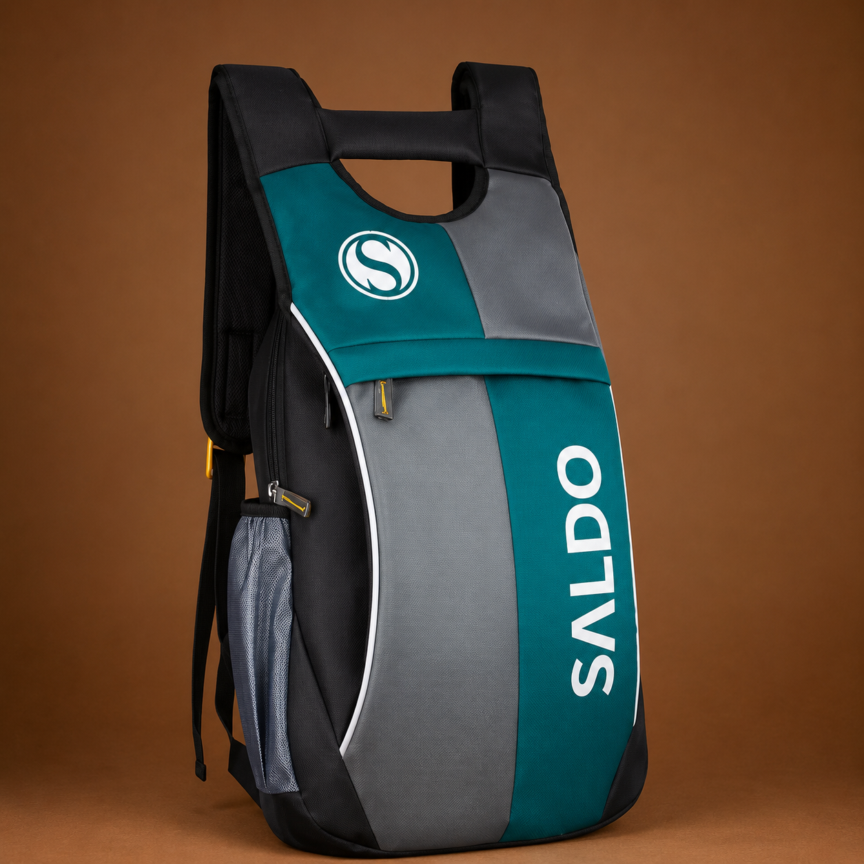 SALDO Unisex Sports & Travel Backpack | Large Capacity Multipurpose Laptop & Outdoor Daypack (Teal/Grey/Black)