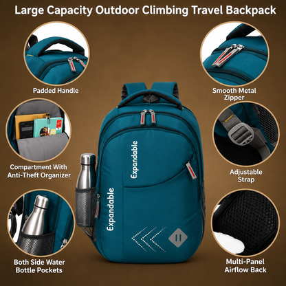Water Resistant 35L Large Capacity Backpack | Travel, College, Office & Daily Use Bag