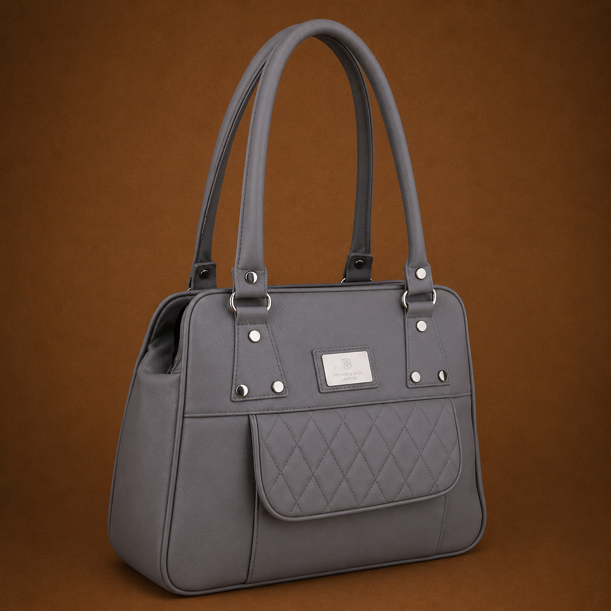 Classic Grey Shoulder Handbag for Women | Premium Spacious Tote Bag for Daily & Office Use
