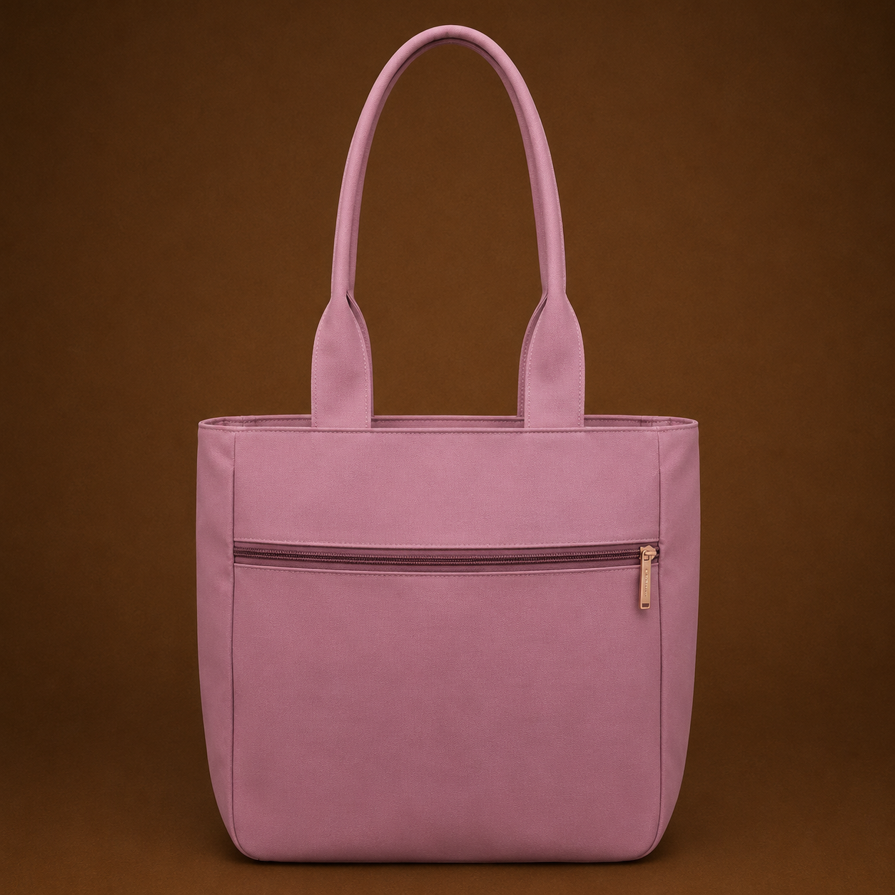 Cute Pink Tote Bag for Women | Large Capacity Casual Shoulder Bag with Front Pocket